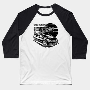 Civic FD2 Type R - Black Print Baseball T-Shirt